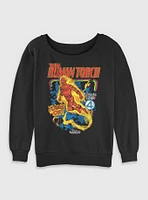 Marvel The Fantastic Four: First Steps Comic Cover Johnny Storm Human Torch Womens Slouchy Sweatshirt BoxLunch Web Exclusive