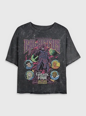 Marvel The Fantastic Four: First Steps Galactus Rules Womens Mineral Wash Crop T-Shirt BoxLunch Web Exclusive