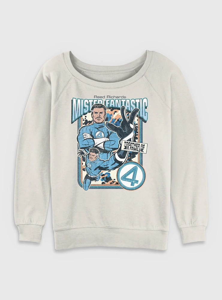 Marvel The Fantastic Four: First Steps Mr. Together As A Family Womens Slouchy Sweatshirt BoxLunch Web Exclusive