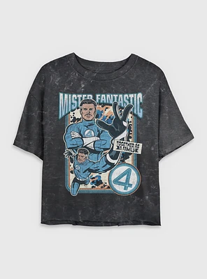 Marvel The Fantastic Four: First Steps Mr.  Together As A Family Womens Mineral Wash Crop T-Shirt BoxLunch Web Exclusive
