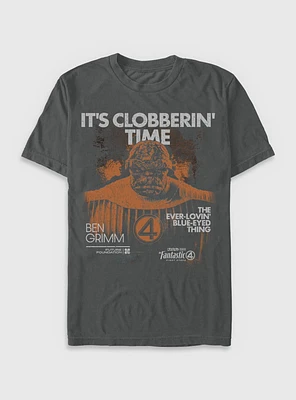 Marvel The Fantastic Four: First Steps Grunge Thing It's Clobberin' Time Garment Dye T-Shirt BoxLunch Web Exclusive