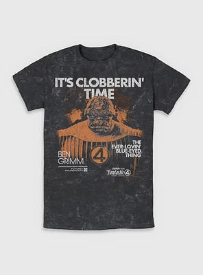 Marvel The Fantastic Four: First Steps Grunge Thing It's Clobberin' Time Mineral Wash T-Shirt BoxLunch Web Exclusive