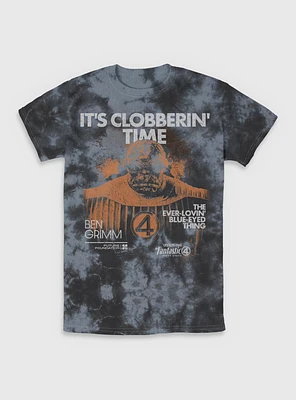 Marvel The Fantastic Four: First Steps Grunge Thing It's Clobberin' Time Tie-Dye T-Shirt BoxLunch Web Exclusive