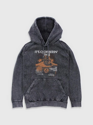 Marvel The Fantastic Four: First Steps Grunge Thing It's Clobberin' Time Mineral Wash Hoodie BoxLunch Web Exclusive
