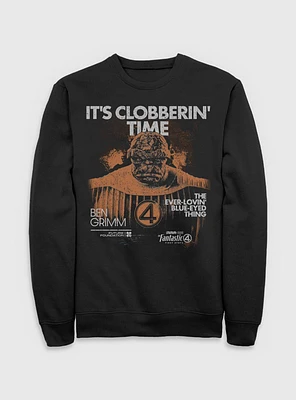 Marvel The Fantastic Four: First Steps Grunge Thing It's Clobberin' Time Sweatshirt BoxLunch Web Exclusive