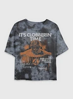 Marvel The Fantastic Four: First Steps Grunge Thing It's Clobberin' Time Womens Tie-Dye Crop T-Shirt BoxLunch Web Exclusive