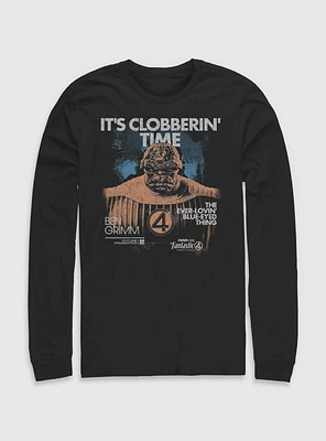 Marvel The Fantastic Four: First Steps Grunge Thing It's Clobberin' Time Long-Sleeve T-Shirt BoxLunch Web Exclusive