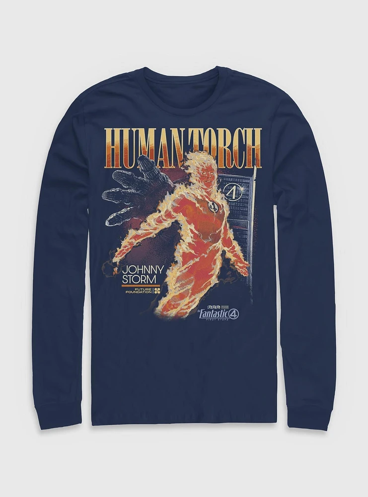 Marvel The Fantastic Four: First Steps Human Torch Future Foundation Long-Sleeve T-Shirt BoxLunch Web Exclusive