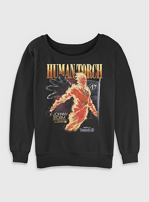 Marvel The Fantastic Four: First Steps Human Torch Future Foundation Womens Slouchy Sweatshirt BoxLunch Web Exclusive