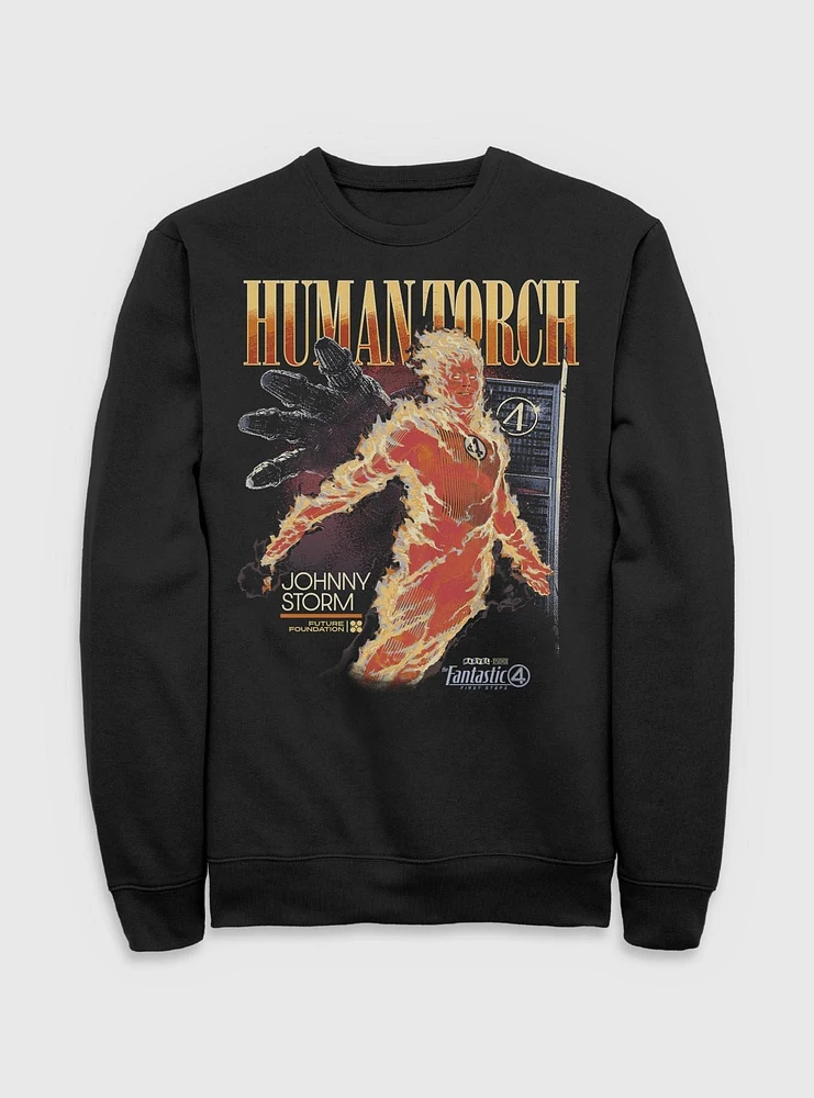 Marvel The Fantastic Four: First Steps Human Torch Future Foundation Sweatshirt BoxLunch Web Exclusive