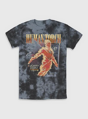 Marvel The Fantastic Four: First Steps Human Torch Future Foundation Tie-Dye T-Shirt BoxLunch Web Exclusive