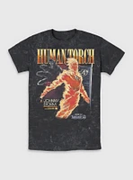 Marvel The Fantastic Four: First Steps Human Torch Future Foundation Mineral Wash T-Shirt BoxLunch Web Exclusive