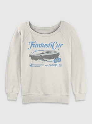 Marvel The Fantastic Four: First Steps Retro Fantasticar Womens Slouchy Sweatshirt BoxLunch Web Exclusive