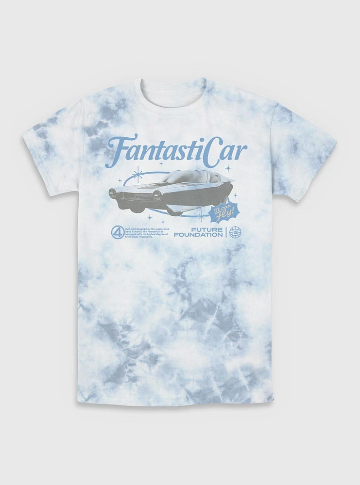 Marvel The Fantastic Four: First Steps Retro Fantasticar Tie-Dye T-Shirt BoxLunch Web Exclusive