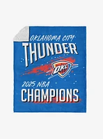 NBA Oklahoma City Thunder Net Gain Silk Touch Sherpa Throw Blanket