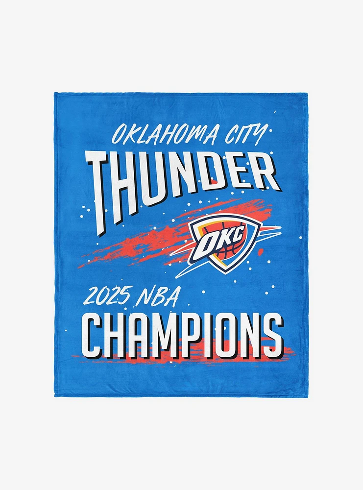 NBA Oklahoma City Thunder Net Gain Silk Touch Throw Blanket