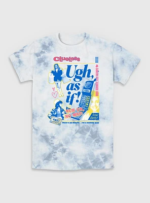 Clueless Ugh As If  Collage Tie-Dye T-Shirt