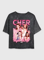 Clueless Y2K Cher Ugh As If Mineral Wash Womens Crop T-Shirt