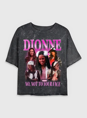 Clueless Y2k Dionne  No Not Your Face Mineral Wash Womens Crop T-Shirt