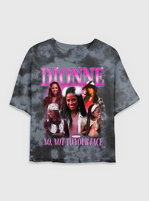 Clueless Y2k Dionne  No Not Your Face Tie Dye Crop Womens T-Shirt