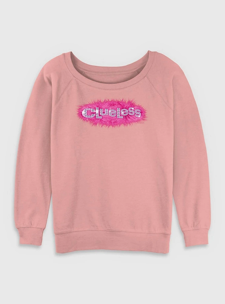 Clueless Logo Womens Slouchy Sweatshirt