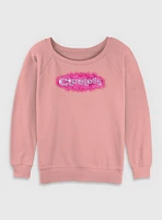 Clueless Logo Womens Slouchy Sweatshirt