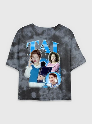 Clueless Y2k Tai Tie Dye Crop Womens T-Shirt