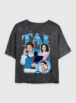 Clueless Y2k Tai Mineral Wash Womens Crop T-Shirt