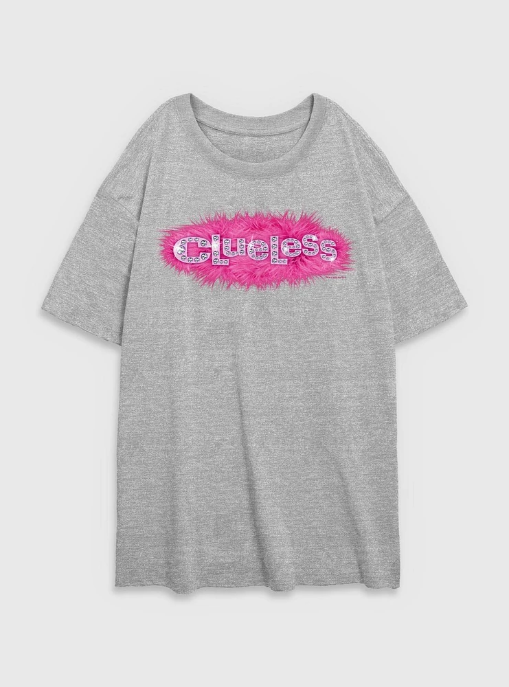 Clueless Logo Womens Oversized T-Shirt
