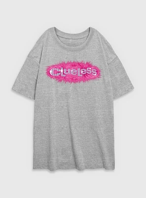 Clueless Logo Womens Oversized T-Shirt