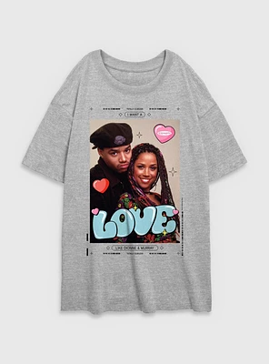 Clueless Love Dionne and Murray Womens Oversized T-Shirt