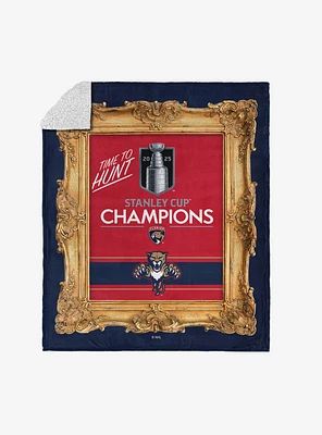 NHL Florida Panthers Portrait Silk Touch Sherpa Throw Blanket