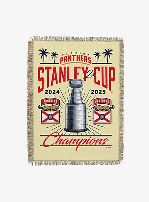 NHL Florida Panthers Recorded Woven Tapestry Throw Blanket