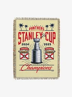 NHL Florida Panthers Recorded Woven Tapestry Throw Blanket