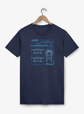 Star Trek Lower Deck Cerritos Schematic T-Shirt