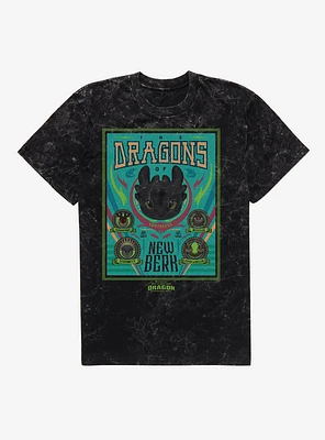 How To Train Your Dragon The Dragons Of New Berk Mineral Wash T-Shirt