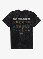 How To Train Your Dragon Give Me Dragons Mineral Wash T-Shirt