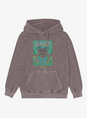 How To Train Your Dragon The Dragons Of New Berk Mineral Wash Hoodie