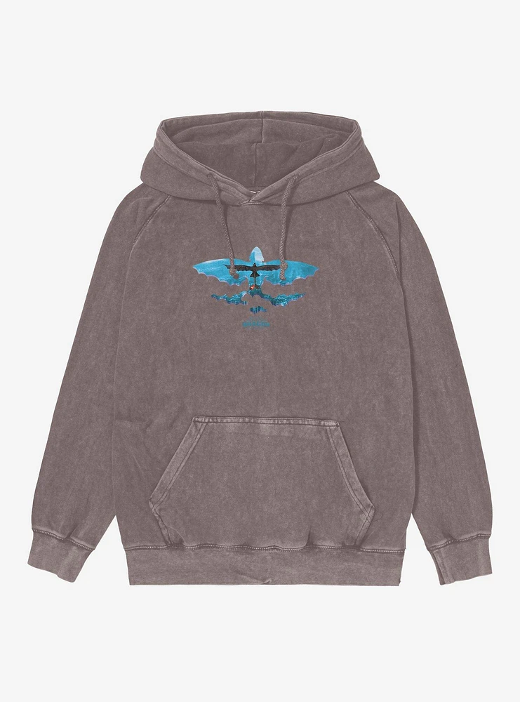 How To Train Your Dragon Toothless Takes Flight Mineral Wash Hoodie