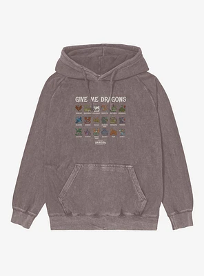 How To Train Your Dragon Give Me Dragons Mineral Wash Hoodie