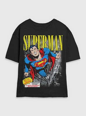 DC Comics Superman Vintage Girls Skimmer T-Shirt BoxLunch Web Exclusive