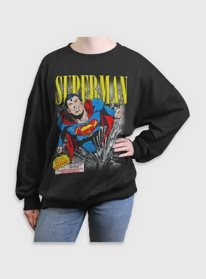 DC Comics Superman Vintage Girls Oversized Sweatshirt BoxLunch Web Exclusive