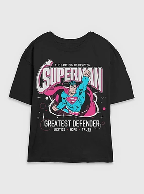 DC Comics Superman Greatest Defender Girls Skimmer T-Shirt BoxLunch Web Exclusive