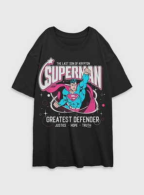 DC Comics Superman Greatest Defender Girls Oversized T-Shirt BoxLunch Web Exclusive