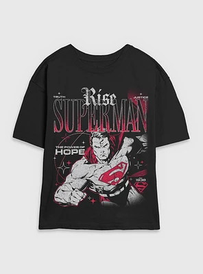 DC Comics Superman Rise Truth Justice Hope Girls Skimmer T-Shirt BoxLunch Web Exclusive