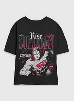 DC Comics Superman Rise Truth Justice Hope Girls Skimmer T-Shirt BoxLunch Web Exclusive