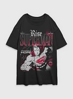 DC Comics Superman Rise Truth Justice Hope Girls Oversized T-Shirt BoxLunch Web Exclusive