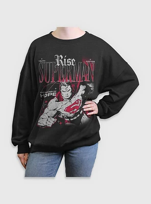 DC Comics Superman Rise Truth Justice Hope Girls Oversized Sweatshirt BoxLunch Web Exclusive