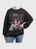 DC Comics Superman Rise Truth Justice Hope Girls Oversized Sweatshirt BoxLunch Web Exclusive
