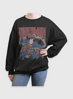 DC Comics Superman Unchained Girls Oversized Sweatshirt BoxLunch Web Exclusive